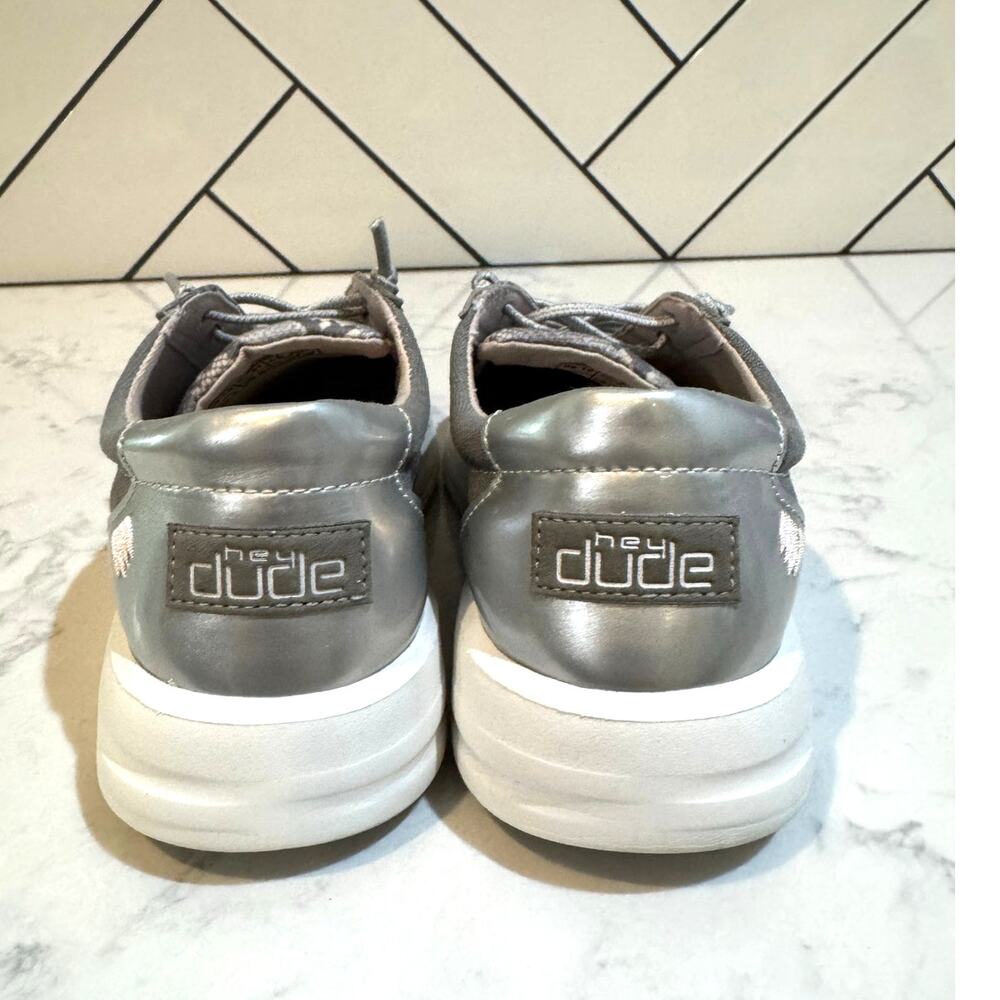 Heydude Karina Sneakers "Silver Python" size 10 n… - image 2